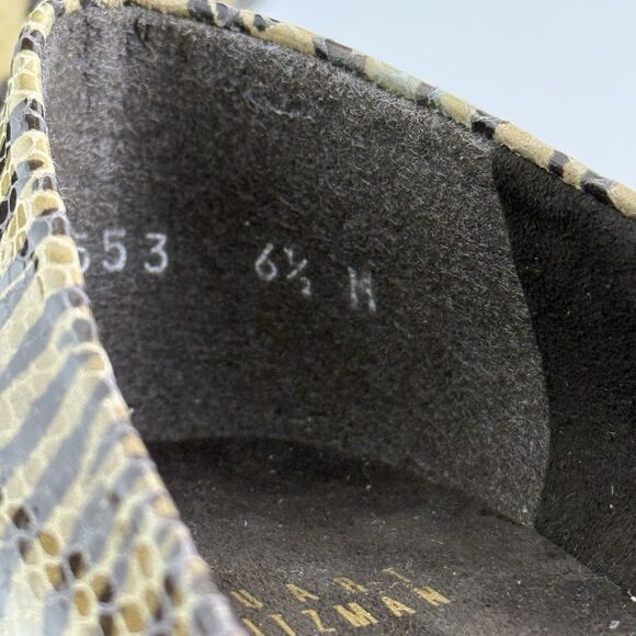Womens Stuart Weitzman Python Snakeskin Leather Kitten Heels 6.5 - Picture 12 of 13